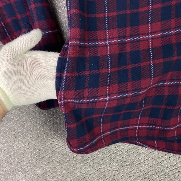 Orvis Flannel Shirt Jacket Shacket Men's XXL Red Blue Plaid Check 2XL Cotton - Picture 3 of 11